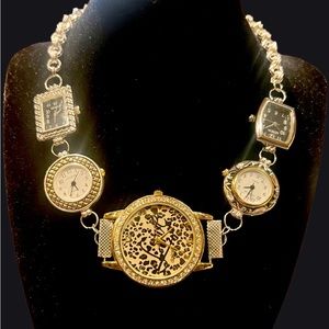 Handmade, watch, choker necklace